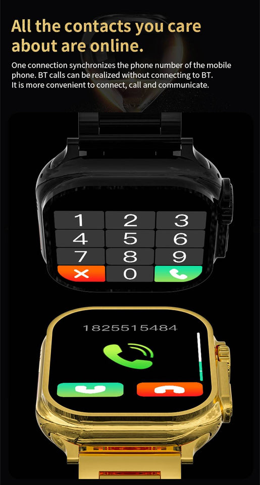 S9 Ultra 2 Smart Watch Golden Edition